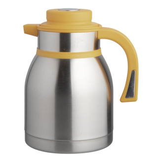 EMGA RVS Isoleerkan yellowline - push - 1,5 liter