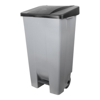 Denox pedaalafvalbak verrijdbaar 120 liter