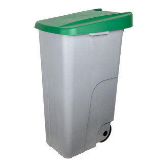 Afvalcontainer - verrijdbaar - 600091, groen - 110 liter, afm. 420x570x880 mm. (bxdxh)