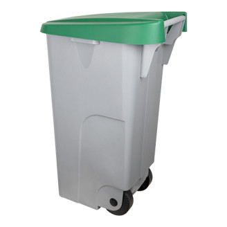 Afvalcontainer - verrijdbaar - 600091, groen - 110 liter, afm. 420x570x880 mm. (bxdxh)