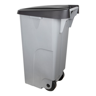 Afvalcontainer - verrijdbaar - 600094, zwart - 110 liter, afm. 420x570x880 mm. (bxdxh)