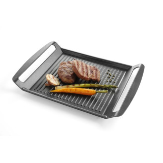 Hendi Aluminium Grillplaat | Geschikt voor Inductiekookplaten | Anti aanbaklaag | 390x260x(H)35mm