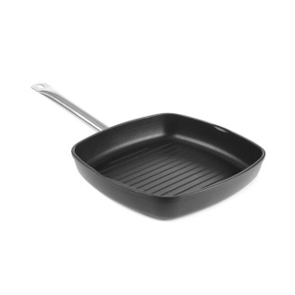 Hendi Grillpan gietaluminium | 280x280x55 mm met rvs handvat