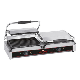 CaterChef contactgrill - geribbeld