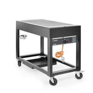 Hendi gasbarbecue Tampa, Zwart, 10kW, 1260x580x(H)900mm
