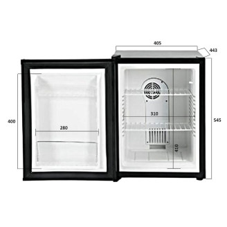 Combisteel Minibar Peltier Koeling 40L, zwart
