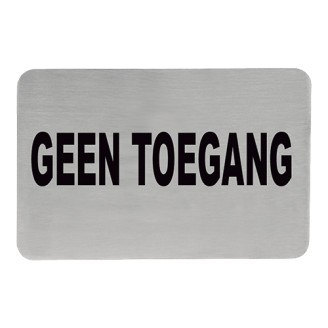 Tekstplaatje O geen toegang