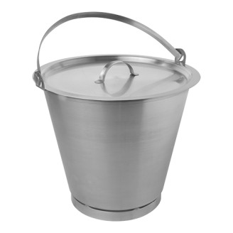 Emmer 10l RVS stootrand maatverdeling