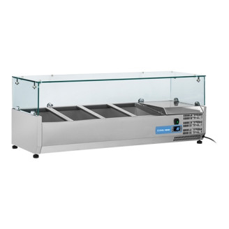 Coolhead opzetkoelvitrine - 4x 1/3 GN - glasopzet