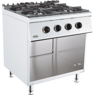 Combisteel Base 700 gaskooktafel 4 branders, 4x 6,5kW