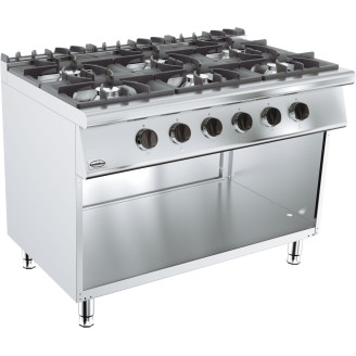 Combisteel Base 700 gaskooktafel 6 branders, 6x 6,5kW