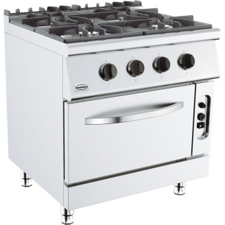 Combisteel gasfornuis met gasoven