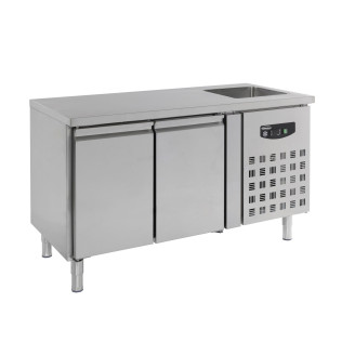 Combisteel 700 koelwerkbank spoelbak 2 deuren