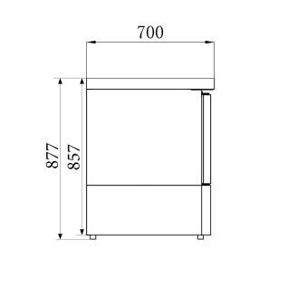 Combisteel Saladette 1 deur, Compact Line