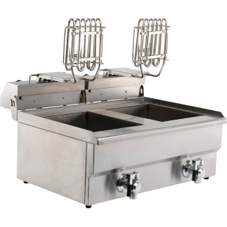 Combisteel Elektrische tafelfriteuse 2x 10 liter