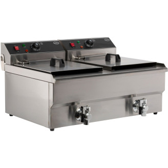 Combisteel Elektrische tafelfriteuse 2x 10 liter
