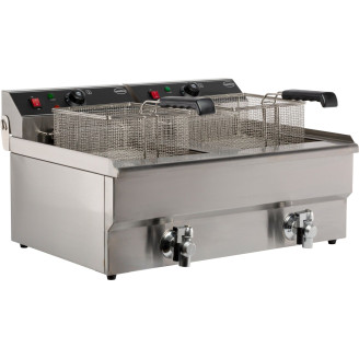 Combisteel Elektrische tafelfriteuse 2x 10 liter