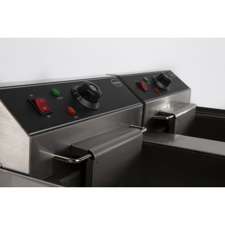 Combisteel Elektrische tafelfriteuse 2x 10 liter