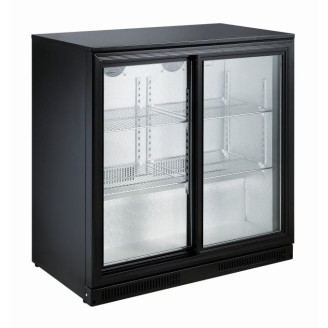 Combisteel Barkoeler zwart 2 schuifdeuren 198 liter