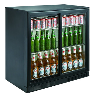 Combisteel Barkoeler zwart 2 schuifdeuren 198 liter