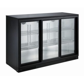 Combisteel Barkoeler zwart 3 schuifdeuren 298 liter