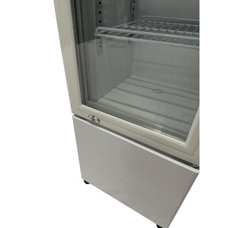 Combisteel glasdeur koelkast smal, wit