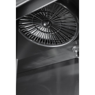 Combisteel - koelkast schuif glasdeuren 780l Zwart