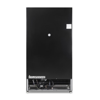 Combisteel - koelkast schuif glasdeuren 780l Zwart
