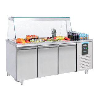 Combisteel Pro Line 3-deurs saladette - 4x 1/1 GN