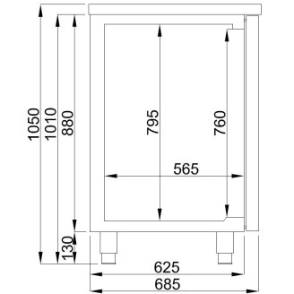 Combisteel Bierkoeler 3 deuren 2r