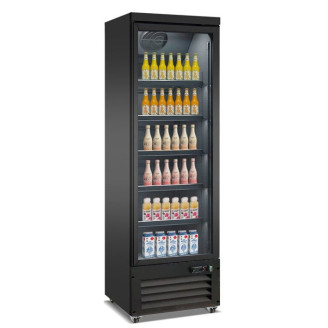 Combisteel glasdeur koelkast zwart CEB-500R BL, 1 deur