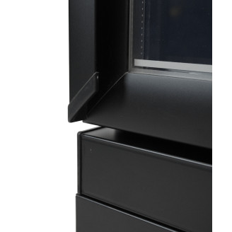 Combisteel glasdeur koelkast zwart CEB-500R BL, 1 deur