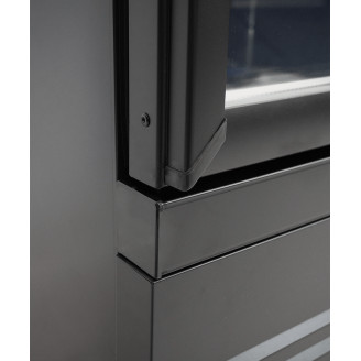 Combisteel glasdeur koelkast zwart CEB-500R BL, 1 deur