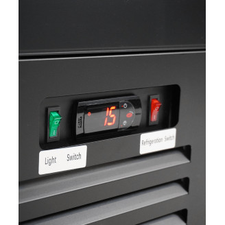 Combisteel glasdeur koelkast zwart CEB-500R BL, 1 deur