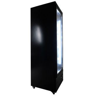 Combisteel glasdeur koelkast zwart CEB-500R BL, 1 deur