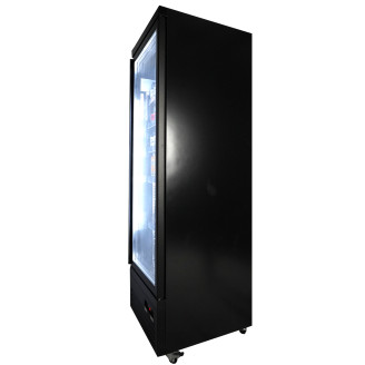 Combisteel glasdeur koelkast zwart CEB-500R BL, 1 deur