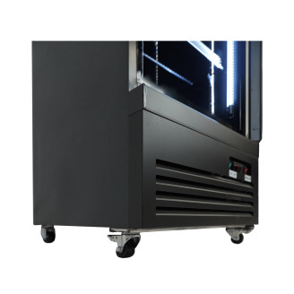 Combisteel glasdeur koelkast zwart CEB-500R BL, 1 deur