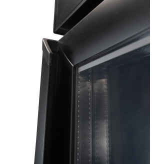 Combisteel glasdeur koelkast zwart CEB-500R BL, 1 deur