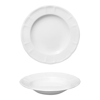 Saturnia Diep bord porselein met brede rand - &Oslash; 23 cm