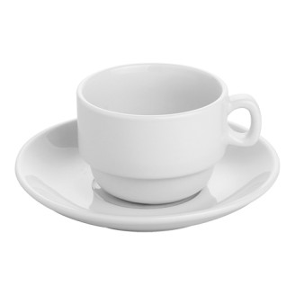 Saturnia Schotel voor koffiekop porselein - 17cl