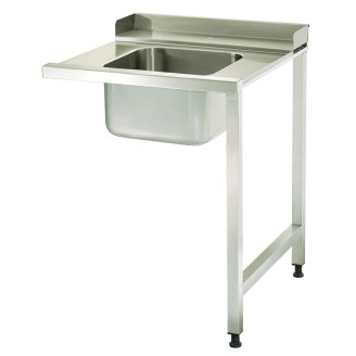 Maxima Spoeltafel - 90x75cm - Aanvoer Vaatwasser Rechts incl. Wasbak
