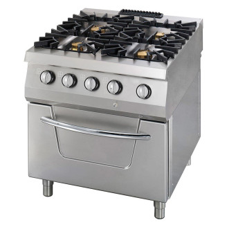 Maxima Premium Fornuis - 4 Pitten - Dubbel - 90 cm Diep - incl. Oven - Gas
