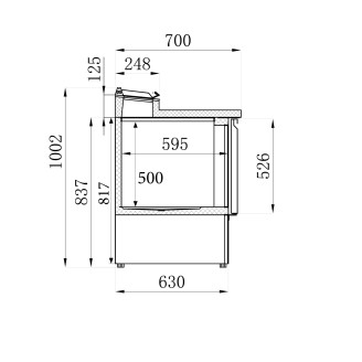 Combisteel Saladette 2 deuren 5x1/6 GN pan