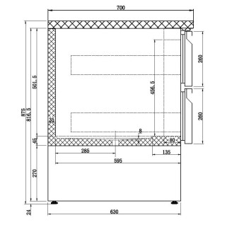 Combisteel RVS Koelwerkbank 6 laden
