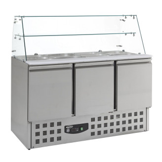 Combisteel Gekoelde saladette glasopstand 3 deurs