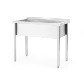 Hendi enkele spoeltafel Budget Line &ndash; geschroefd, diepte: 600 mm, Budget Line, 1000x600x(H)850mm