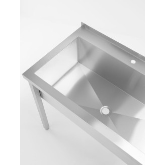 Hendi enkele spoeltafel Budget Line &ndash; geschroefd, diepte: 600 mm, Budget Line, 1000x600x(H)850mm