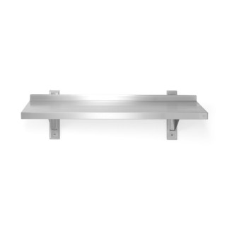 Hendi verstelbare enkele wandplank met 2 beugels, 800x300x(H)600mm