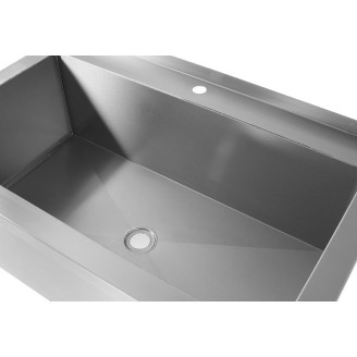 Hendi enkele spoeltafel - gelast, Profi Line, 1000x600x(H)850mm