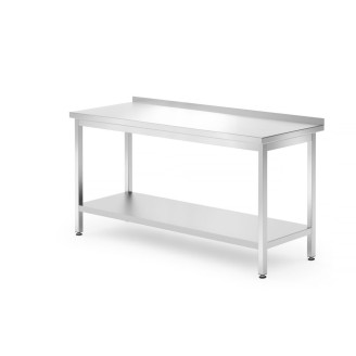 Hendi muur werktafel met schap &ndash; geschroefd, diepte: 700 mm., Kitchen Line, 1600x700x(H)850mm